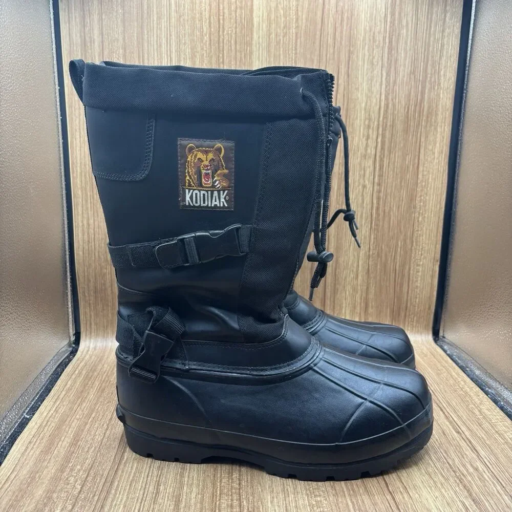 Kodiak All Weather Rubber Thinsulate Insulated Men's Tall Black Boots Size 12